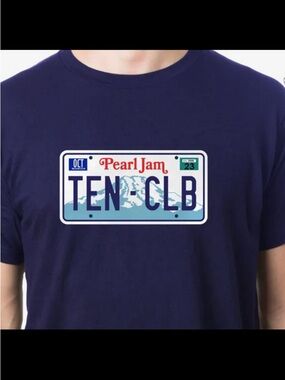 Pearl Navy License Plate Graphic Tee